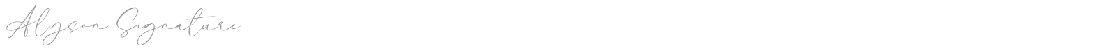 Alyson Signature font preview